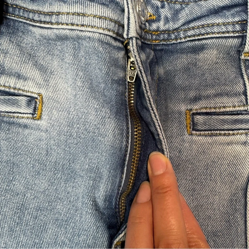 Free People We The Free Firecracker Flare Mid Stone Wash Jeans Size 27 - Picture 11 of 12